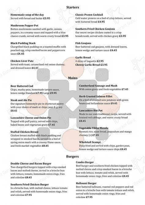 game cock menu|Menu at Game Cock Inn pub & bar, Blackburn